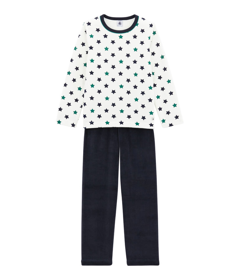 Little boy's pyjamas SMOKING blue/MULTICO white