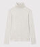 Women's Iconic Cotton Roll Neck T-Shirt BELUGA CHINE grey