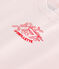 Babies' short-sleeved plain cotton T-shirt FLEUR pink
