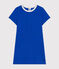 Girls' cotton short-sleeved dress CALVIN blue