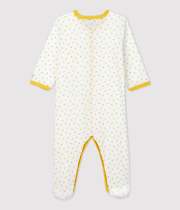 Babies' Organic Cotton Sleepsuit white/multicolor