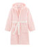 Children's Fleece Dressing Gown MINOIS pink/MARSHMALLOW white