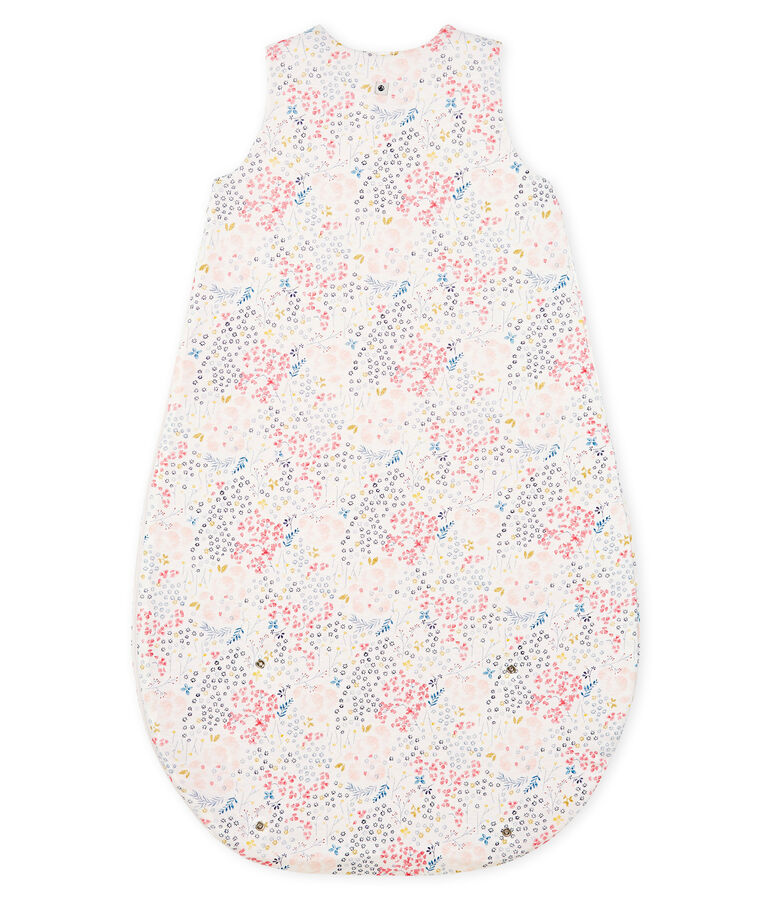 Baby Girls' Reversible Ribbed Sleeping Bag MARSHMALLOW white/MULTICO white
