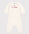 Babies' Wool/Cotton Knit Clothing - 2-Piece Set MARSHMALLOW white
