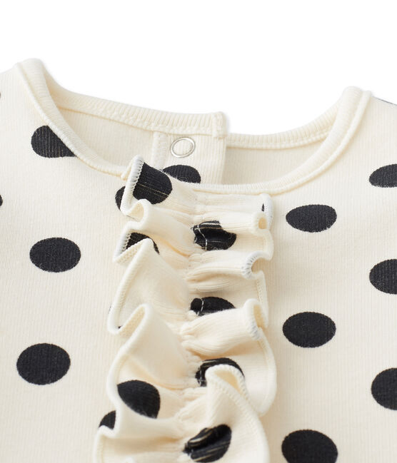 Robe bébé fille à pois COQUILLE beige/CAPECOD grey