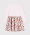 Children's sleeveless cotton dress with flowers white/multicolor