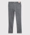Girls' Denim Slim-Fit Trousers GRIS FONCE grey/DARK GREY