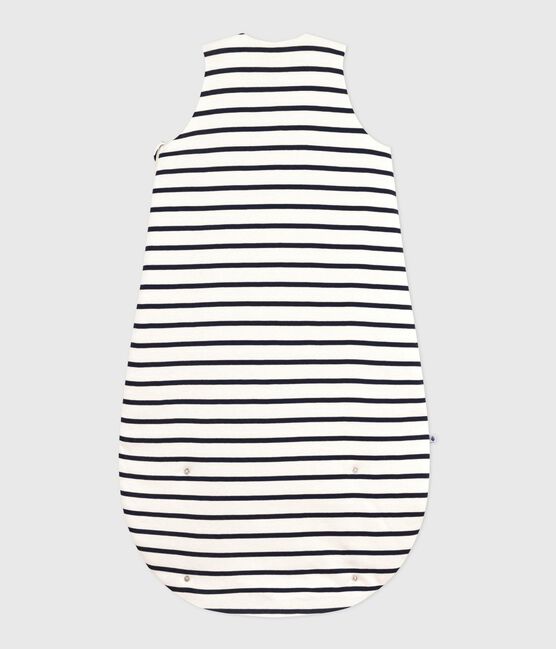 Baby sleeping bag in cotton TOG 2 MARSHMALLOW white/SMOKING blue