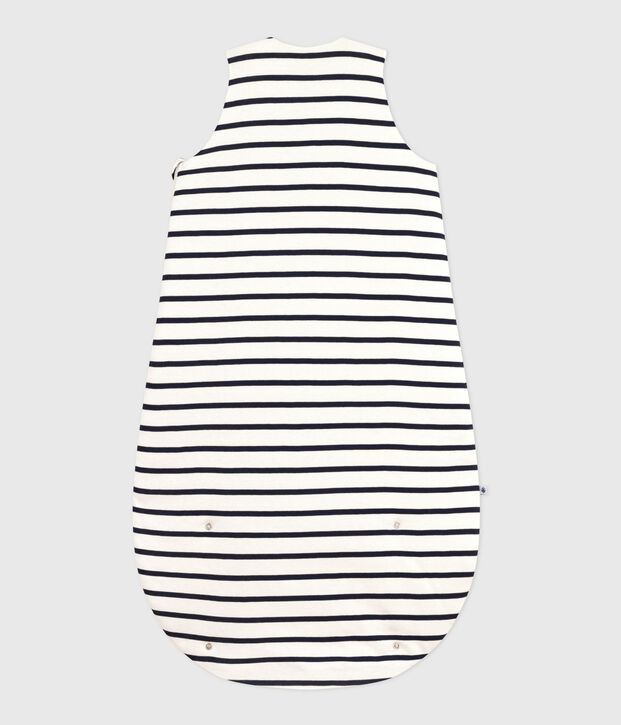 Baby sleeping bag in cotton TOG 2 white/blue