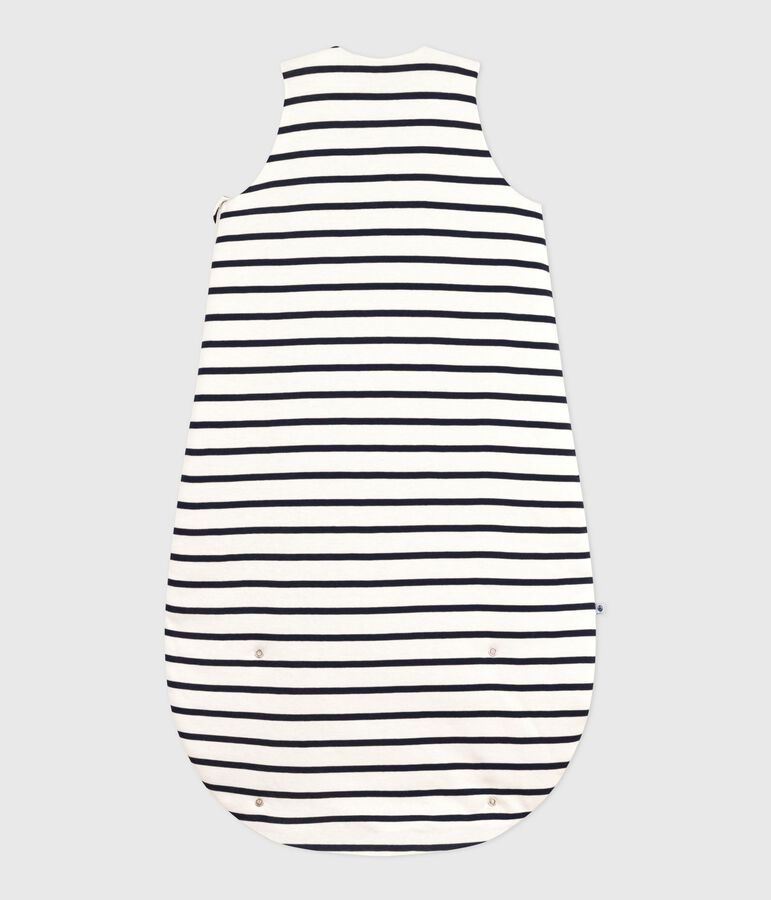 Baby sleeping bag in cotton TOG 2 white/blue