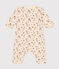 Babies' long fleece jumpsuit AVALANCHE white/MULTICO