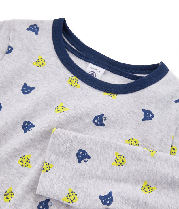 Boys' Ribbed Pyjamas grey/multicolor