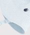 Babies' seersucker sun hat with ties blue/white