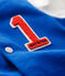 Babies' Fleece Baseball Jacket RUISSEAU blue/MARSHMALLOW white
