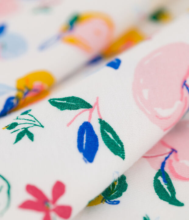 Girl's Cotton Skirt white/multicolor