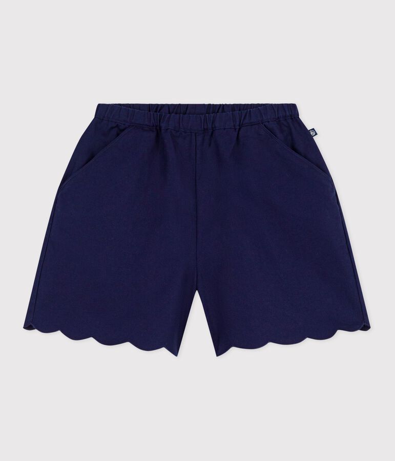 Children's plain cotton shorts SOIR blue