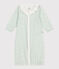 Babies' floral cotton one-piece/sleep sack MARSHMALLOW white/MULTICO white