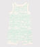 Babies' Wave Pattern Cotton Playsuit MARSHMALLOW white/VERT