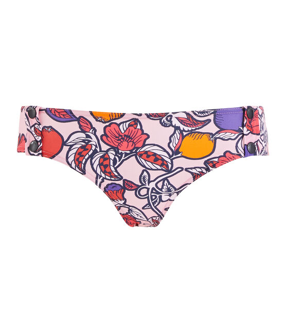 Women's Eco-Friendly Bikini Bottoms PATIENCE pink/MULTICO white