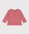 Babies' cotton blouse with a collar ROSEWOOD pink