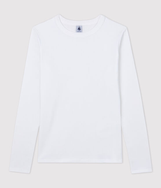 Women's Iconic Cotton Round Neck T-Shirt ECUME white
