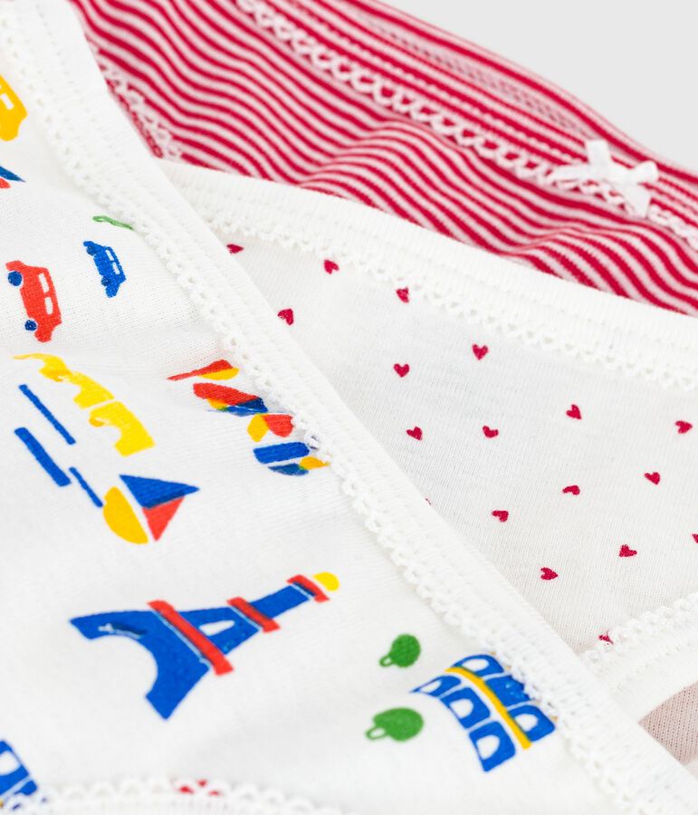 Pack of children's Paris-print cotton pants multicolor