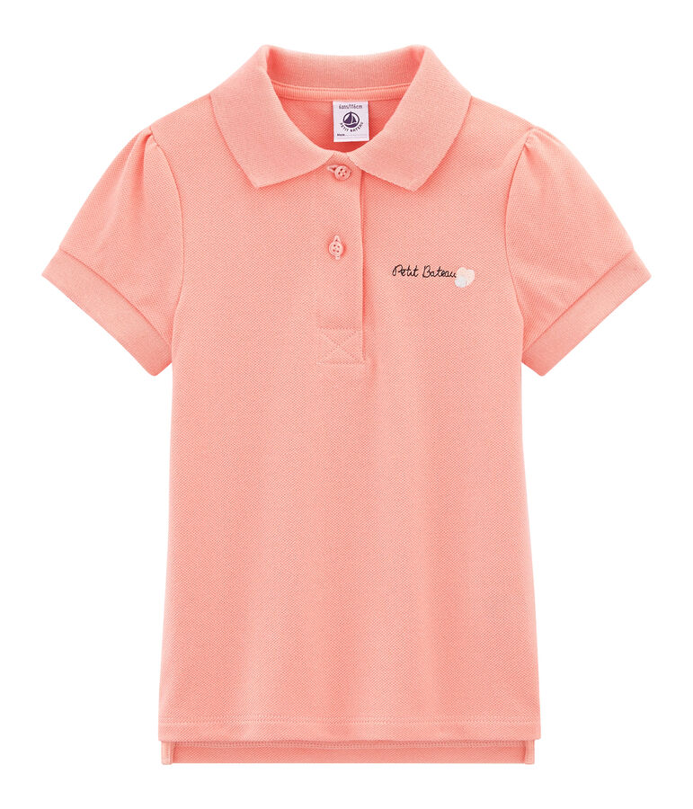 Girls' Short-sleeved Polo Shirt pink