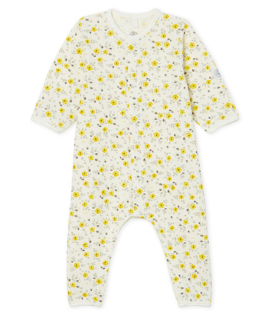 Baby Boys' Long Wool/Cotton Jumpsuit MARSHMALLOW white/MULTICO white