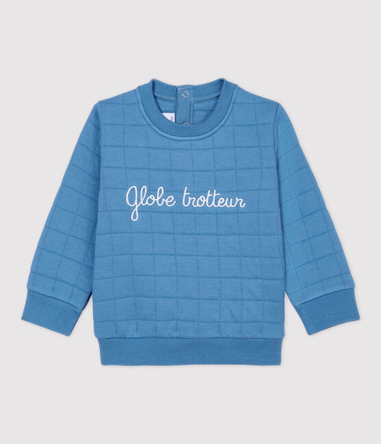 Babies' Organic Quilted Sweatshirt POLOCHON blue