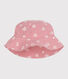 CHILDREN'S PINK FLORAL COTTON GAUZE HAT FOR GIRL