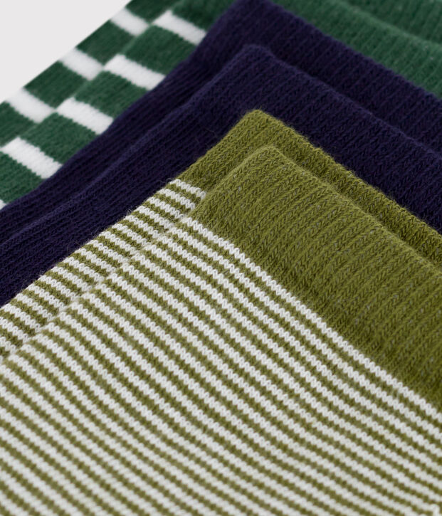 Children's stripy cotton socks - 3-pack multicolor