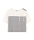 Women's short-sleeved stripy breton top