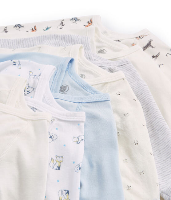 Surprise pack of 7 long-sleeved bodysuits for newborn baby boys variante 1