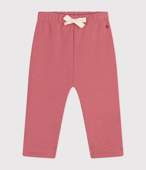 Babies' fleece trousers ROSEWOOD pink