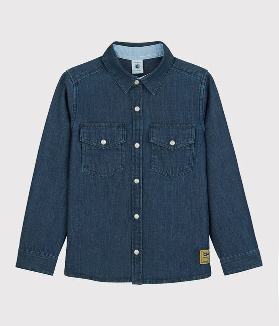 Boys' Denim Shirt DENIM BLEU DELAVE blue