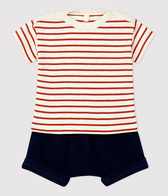 Babies' Organic Cotton Striped Clothing - 2-Piece Set MONTELIMAR beige/OMBRIE