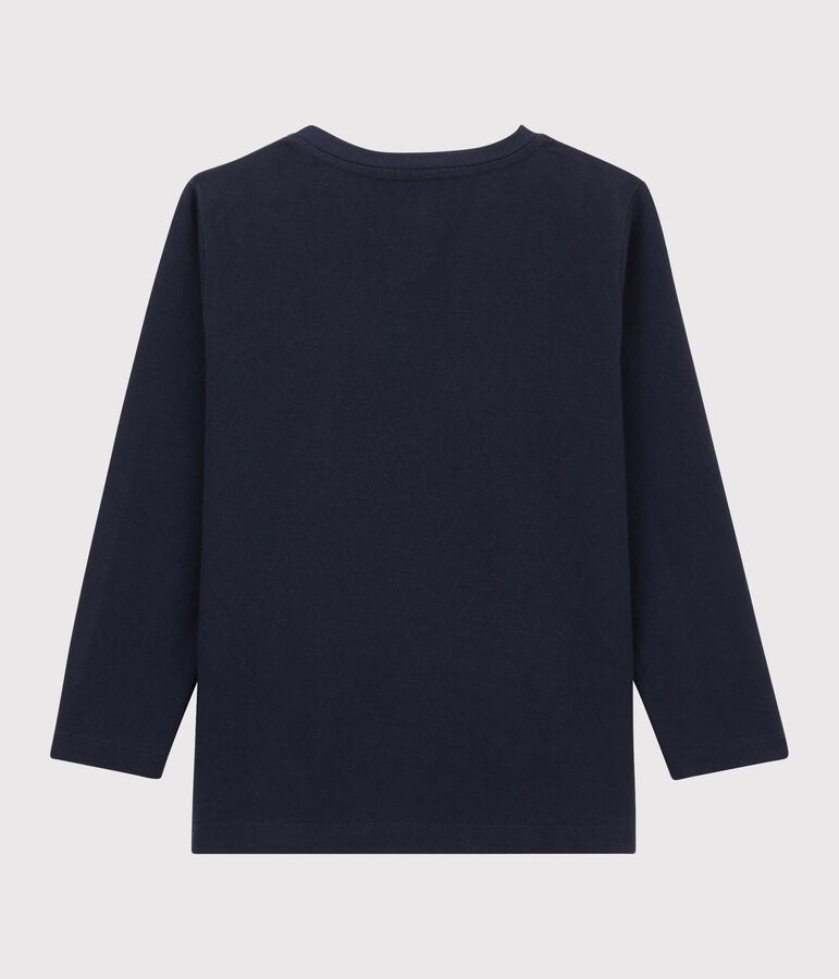 Boys Silkscreen Print T-shirt SMOKING blue