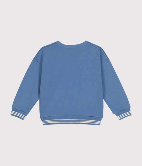 Fleece sweatshirt for girls or boys BEACH blue
