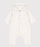 Babies' Quilted Cotton Hooded Jumpsuit MARSHMALLOW white/MULTICO white