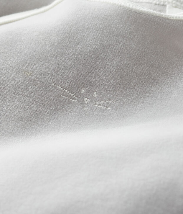 Babies' Velour Cat Sleepsuit grey/blue