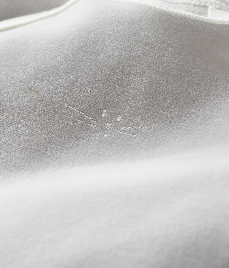 Babies' Velour Cat Sleepsuit grey/blue