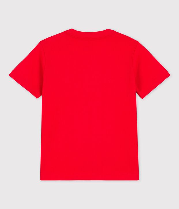 Boys' Short-Sleeved Cotton T-Shirt red