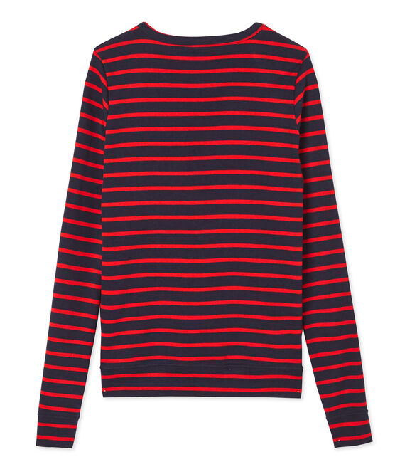 Iconic women's striped cardigan SMOKING blue/PEPS red