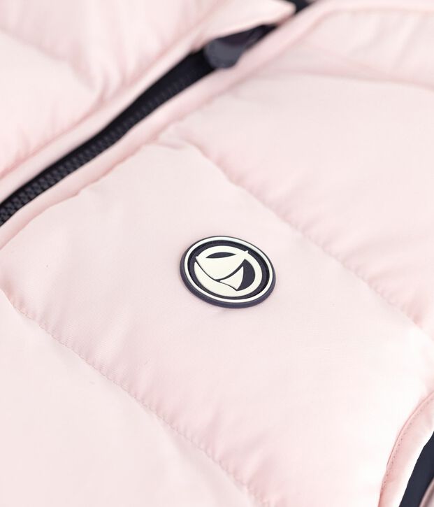 Children's reversible two-tone sleeveless puffer jacket pink/blue