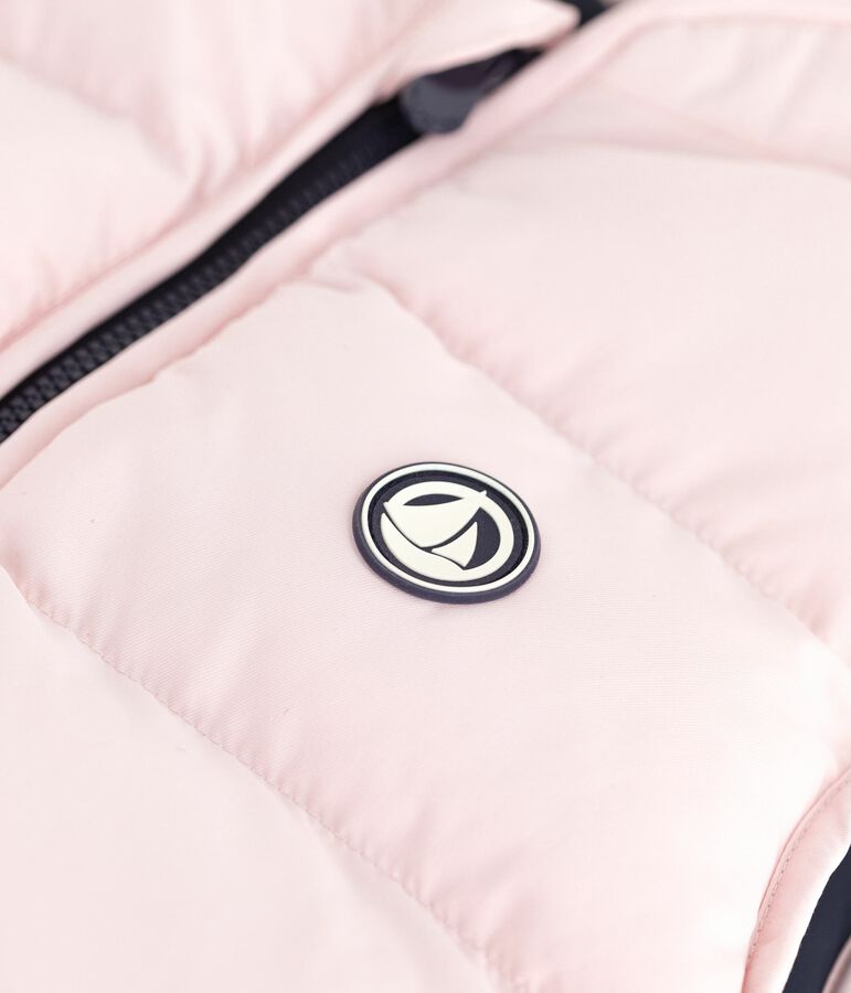 Children's reversible two-tone sleeveless puffer jacket pink/blue