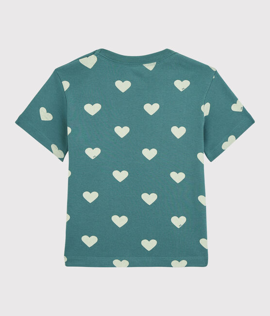 Boys' Short-Sleeved Cotton T-Shirt BRUT green/AVALANCHE white