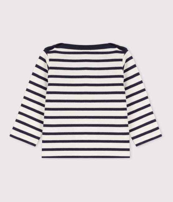 Baby's iconic sailor top MARSHMALLOW white/SMOKING blue