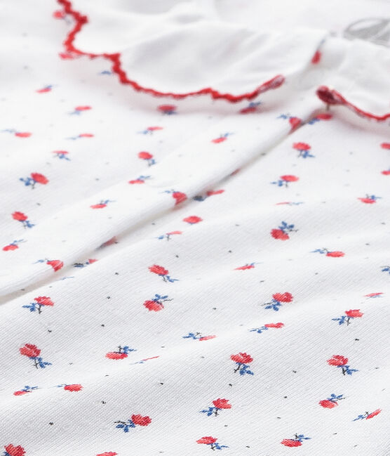 Baby girls' printed pyjamas ECUME white/PEPS red/MULTICO