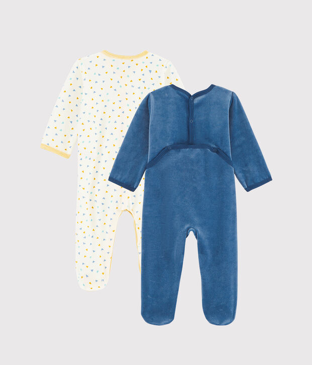 Velour infant sleep suit duo multicolor