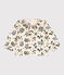 Babies' Long-Sleeved Patterned Cotton Gauze Blouse AVALANCHE white/MULTICO